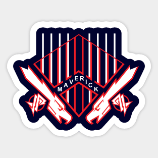 27 Red Maverick Sticker